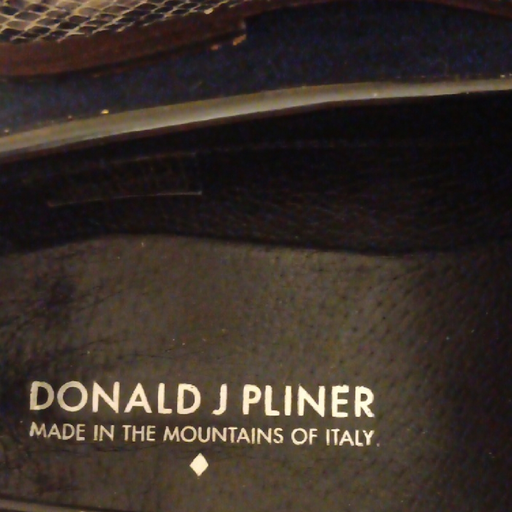 Donald J. Pliner Men's Snakeskin Loafers - Black and Gray - Picture 4 of 9